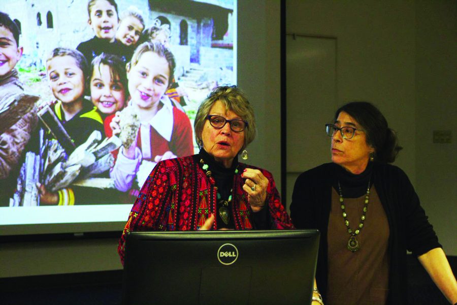 Dr. Mary Segall (left) and Dr. Alice Rothchild (right) questions following their seminar on the state of healthcare within the Middle East.

Max Briggs | The Falcon