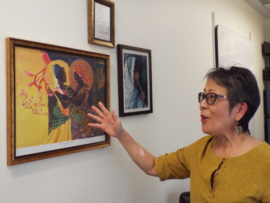 Okomoto-Lane describes the significance behind the Windsock Visitation print hanging in her office.

Saya Meza | The Falcon