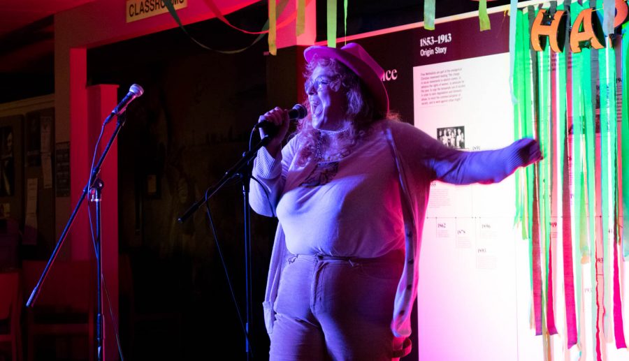 Allison OConnors karaoke performance of Shallow at the KSPU karaoke event on 10/29.