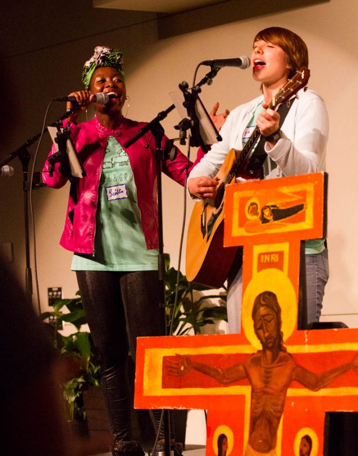 Group Musicans, Audreya Bell matches
Priscilla Ozodo energy on stage as they highlight the diversity and beauty of the Latin/Hispanic cultures on campus.

