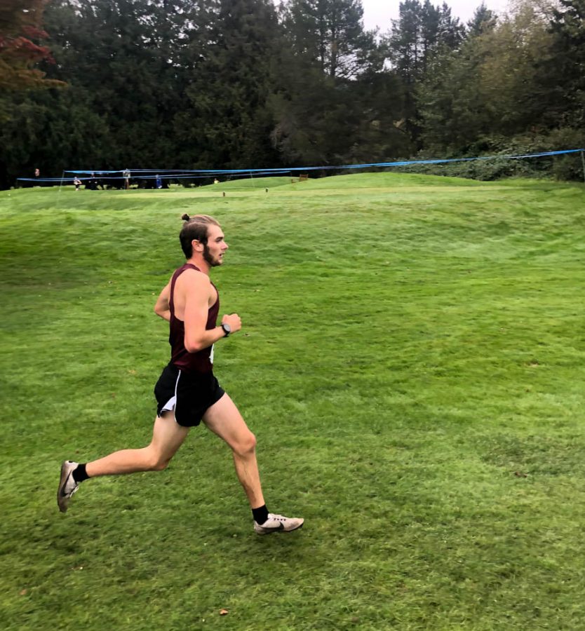 Jacob Allmaras continues along the course at the Western Washington Classic in Bellingham, WA.
