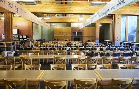 A empty dining hall.