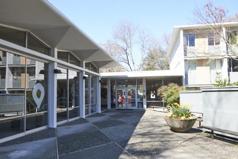 An empty dorm building.