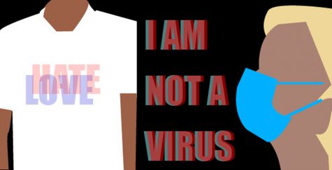 an illustration that reads "I am not a virus"