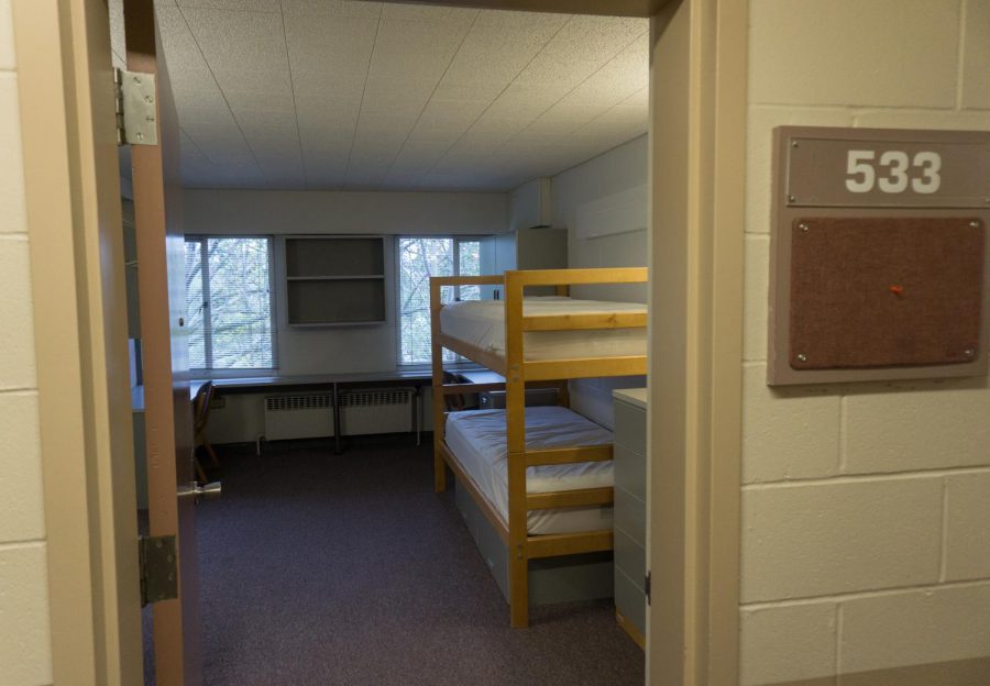 As many students move back home for the rest of the remaining year, their former rooms sit empty.