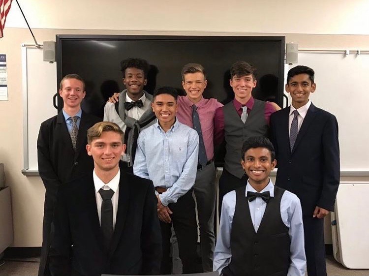 Kyle Morrison with the 2018 Dublin High School varsity boys cross country team that got 4th in the state of California.