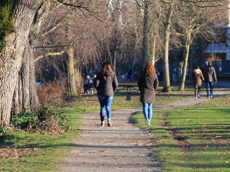 Despite the pandemic, SPU students find ways to still connect such as walking along the canal.