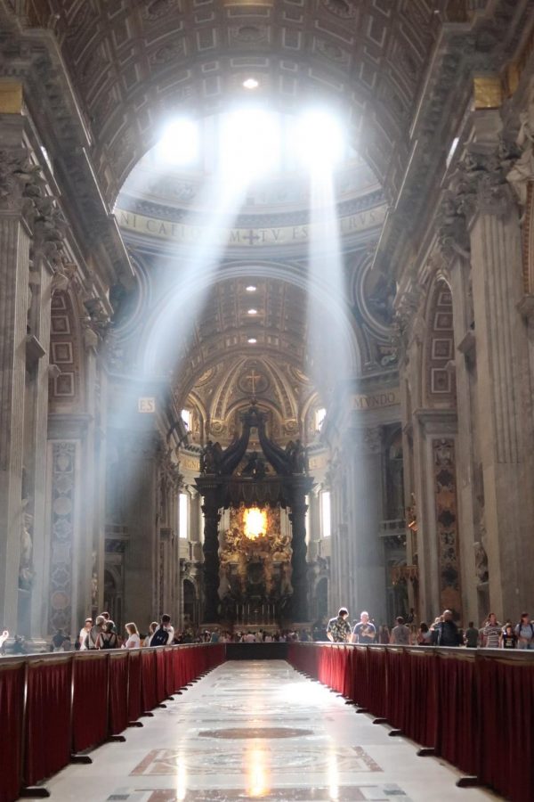 Inside of St. Peters Basilica in the Vatican City during a summer study abroad trip in 2018.
