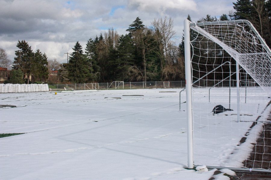 The possibility of bad weather is one of the downsides of moving the soccer season into the winter and spring quarters.