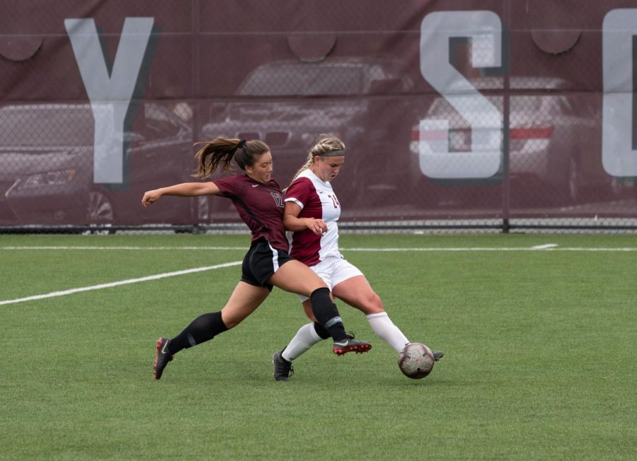 Sophie Beadle, GNAC womens soccer player of the week, scored two goals during the game on Saturday against Central Washington University.