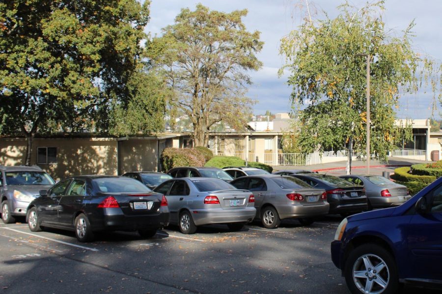 Some Ashton Hall residents opt for reserved spots close to the dorm and purchase parking permits. (Emma Najarian)