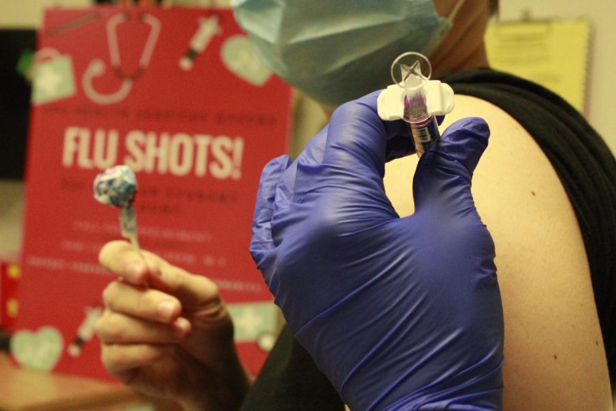SPU Health Services offers flu shots to students for a small fee of $25 charged to their student account. Advertisements for them are up and around campus. (Sharli Mishra)