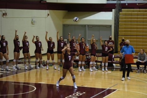 Maddie Batiste at one of her previous volleyball games. She is a fifth-year communications major here at Seattle Pacific University. (Courtesy of Maddie Batiste)