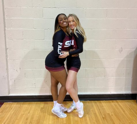 Cookie Yitbarek and fellow SPU cheer teammate Brielle Baker. (Courtesy of Cookie Yitbarek)