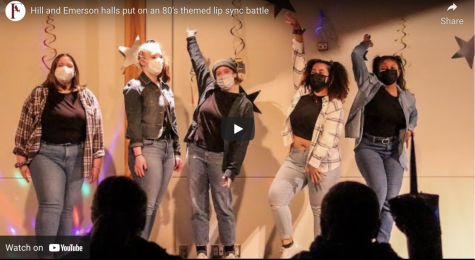 Hill and Emerson Halls put on an 80s themed lip sync battle