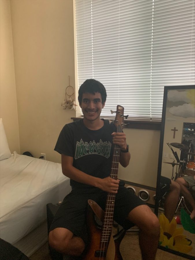 When not devoting his time to track and school work, Gabriel loves music and enjoys playing guitar in his free time. (Courtesy of Gabriel Endresen)