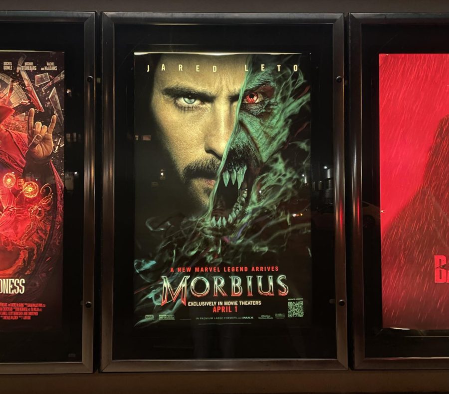 Poster advertisement for Marvels Morbius starring Jared Leto. (Caitlyn Schnider)