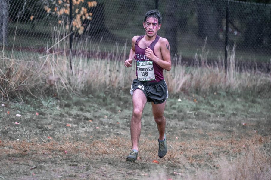 Gabe Endreson heads into the last quarter mile of the GNAC championship race. (Rio Giancarlo)