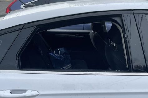 The back windows of Aiden Thralls Ford Taurus were smashed during a break in near the SPU campus. Aiden has been a victim of multiple break ins, also having had a car stolen in August.
