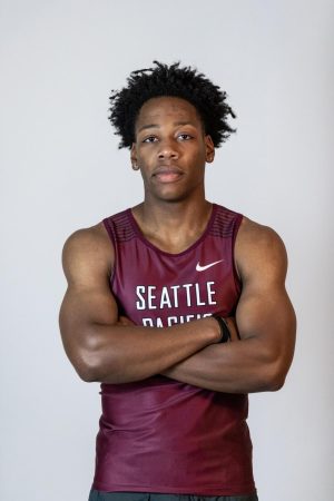 Solomon Wittrell at SPU track and field media day on Dec, 7, 2021. (Rio Giancarlo)