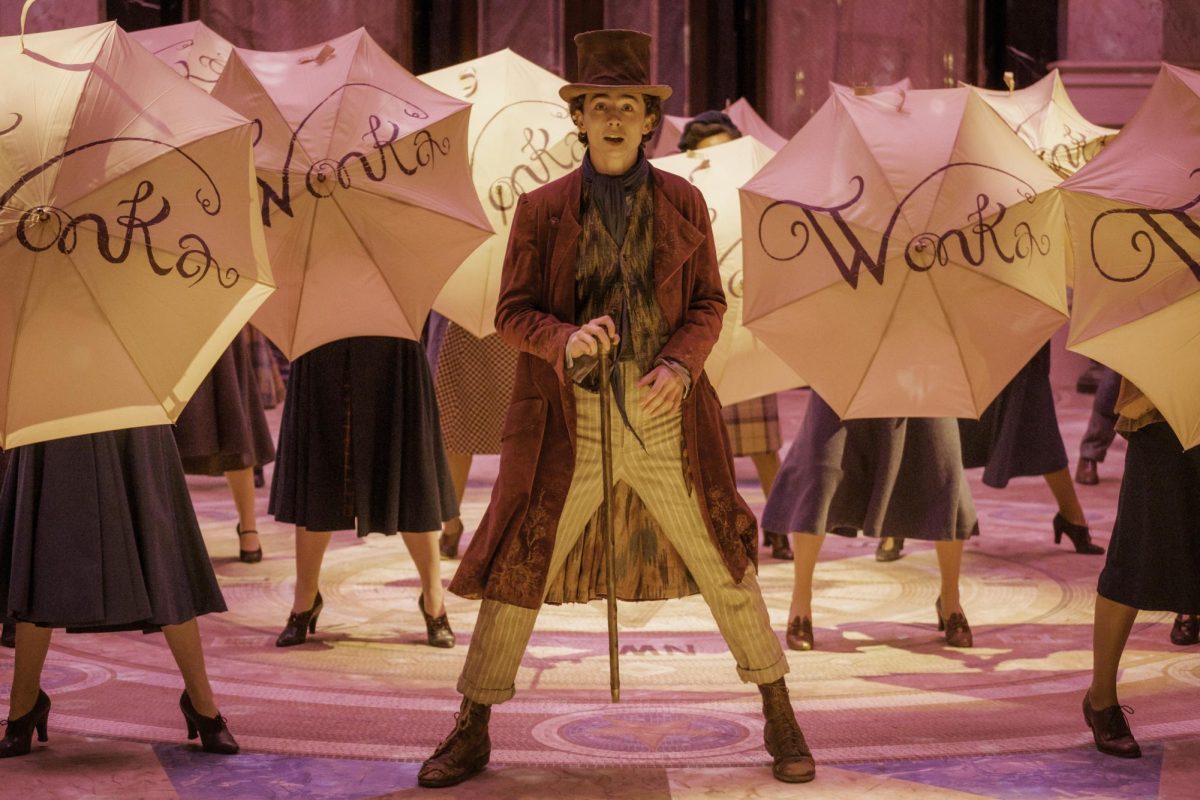 TIMOTHÉE CHALAMET as Willy Wonka in Warner Bros. Pictures and Village Roadshow Pictures’ “WONKA,” a Warner Bros. Pictures release. (PRESS KIT)