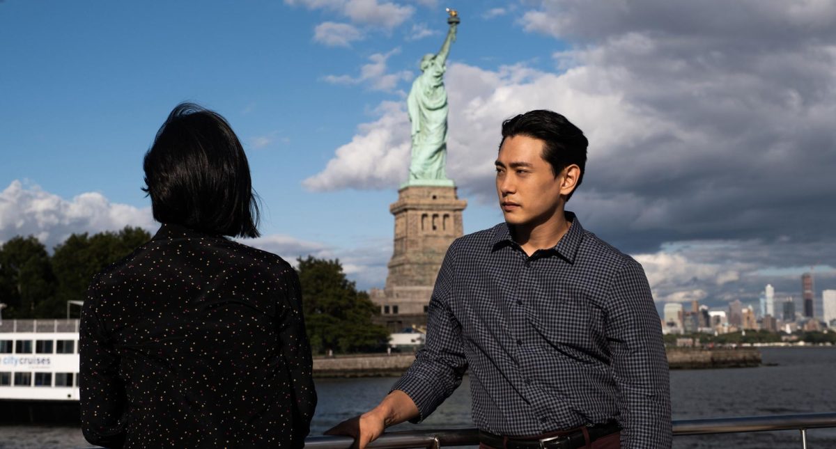 Greta Lee (left) and Teo Yoo (right) as Nora and Hae Sung in Past Lives (A24)