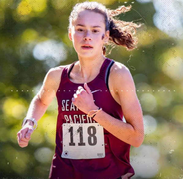 Fifth-year Annika Esvelt at the NCAA Championships on Nov. 23 at the Arcade Creek Cross Country Course in Sacramento, California.
(Courtesy of Seattle Pacific University Athletics)