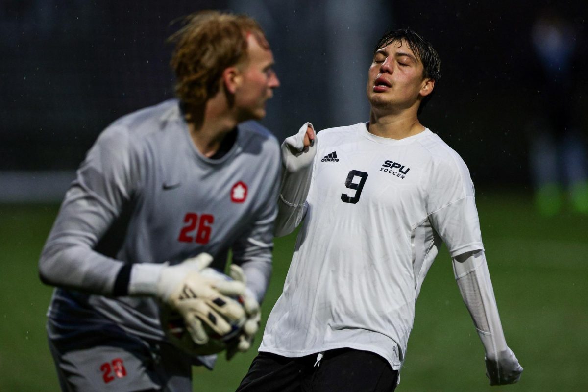 Senior Raymundo Mendez (9) during a match against Simon Frasier University on Nov. 2, 2024 in Seattle.