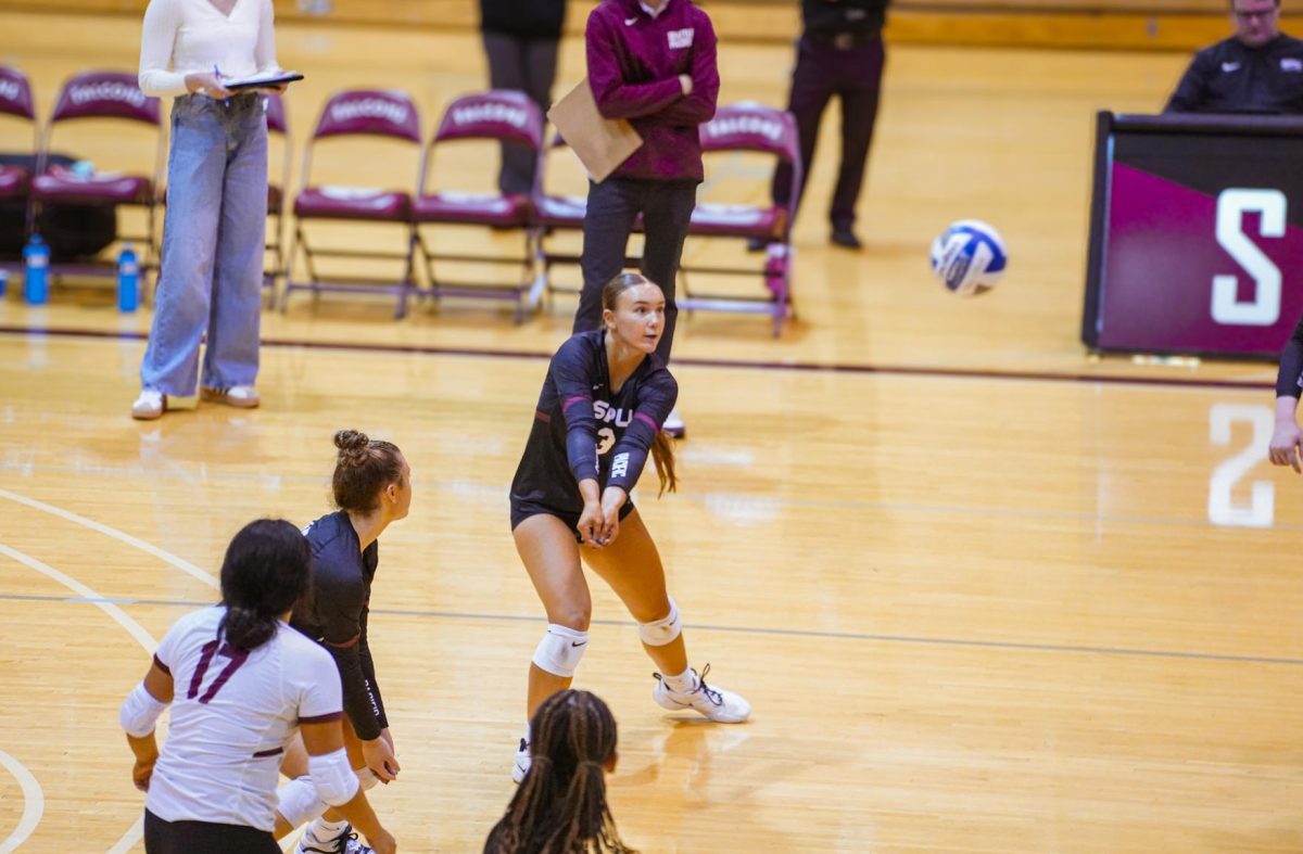 Megan Omlid playing a home game against Northwest Nazarene on October 2nd, 2025.