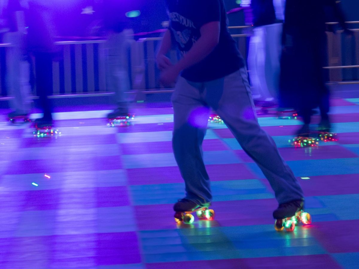 Student skating at STORP's roller rink event on Friday, Feb. 20.