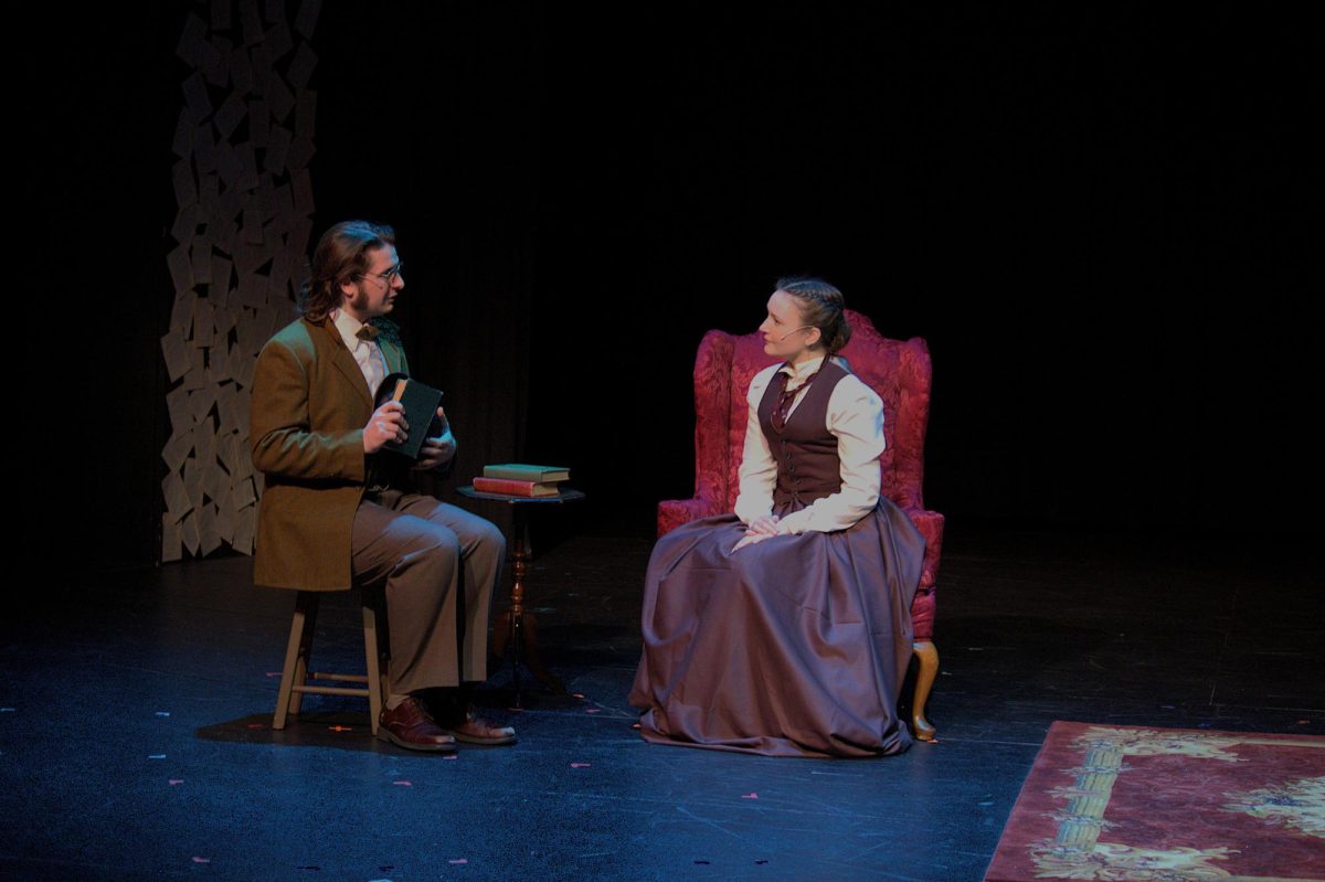 “Little Women” Actors Lizzy Butler as Jo March and actor Jack D'Agostino as Professor Bhaer